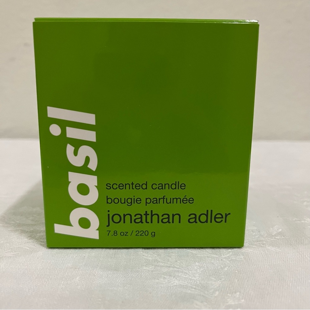 Jonathan Adler NIB Basil Scented Candle - Green